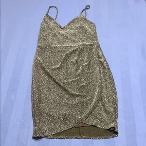 Lulu's Shimmering Metallic Mini Dress